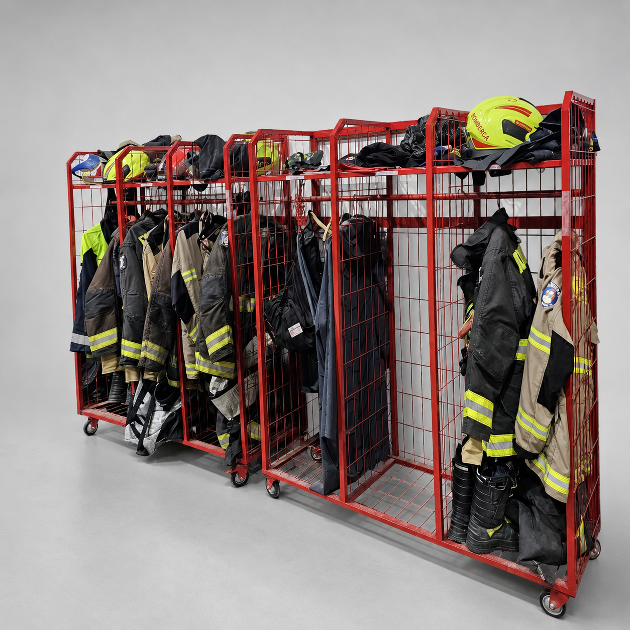 Rack abierto metálico para EPP bomberil Mirrihue