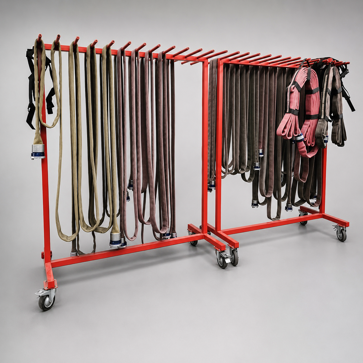 Rack móvil para secado de mangueras y equipos