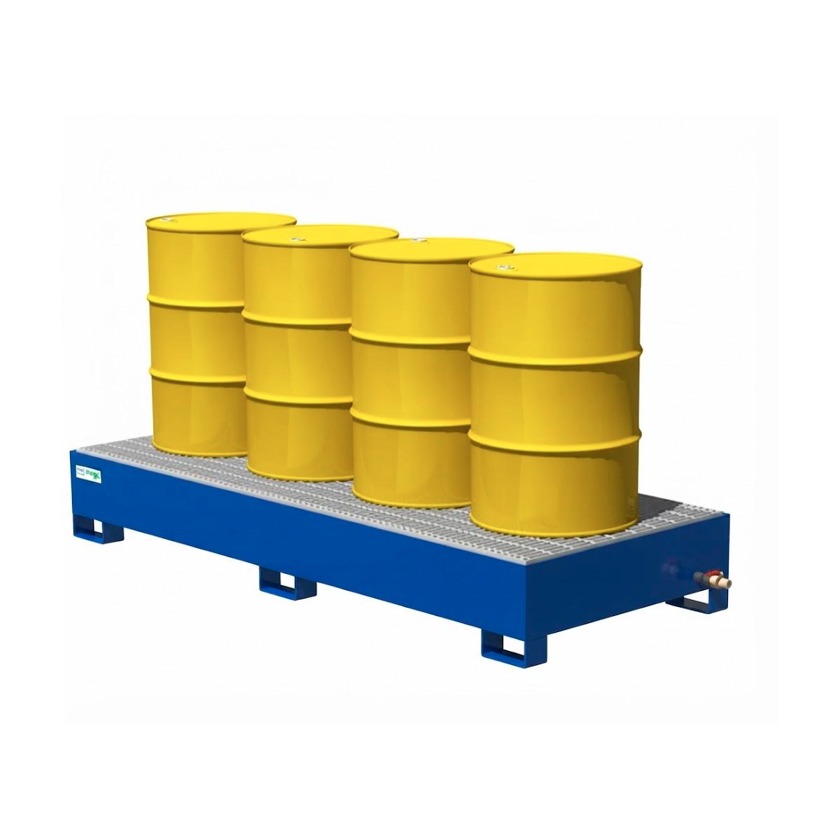 Pallet antiderrame para cuatro tambores Mirrihue